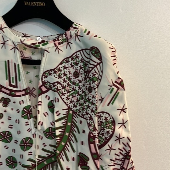 NWT Valentino Short Sleeve Safari Keyhole cutout Top Size 6 - Picture 5 of 12